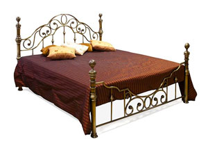 Кровать Victoria antique brass